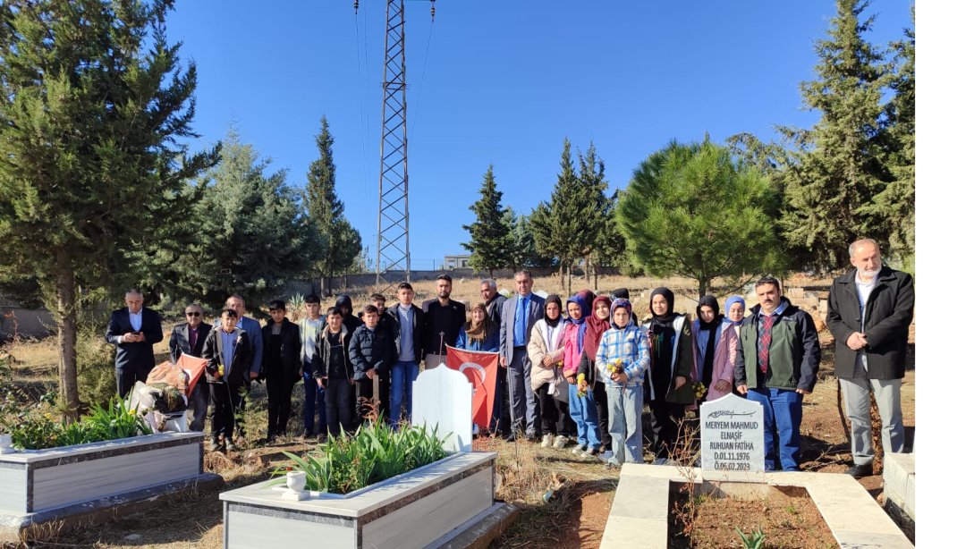 Şehit Öğretmenlerimiz Ahmet İMALI ve Ökkeş SOLMAZ'ın Mezarları Ziyaret edildi.